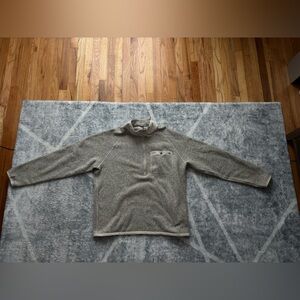The North Face Men's Zip Up Gray Tan Sweater